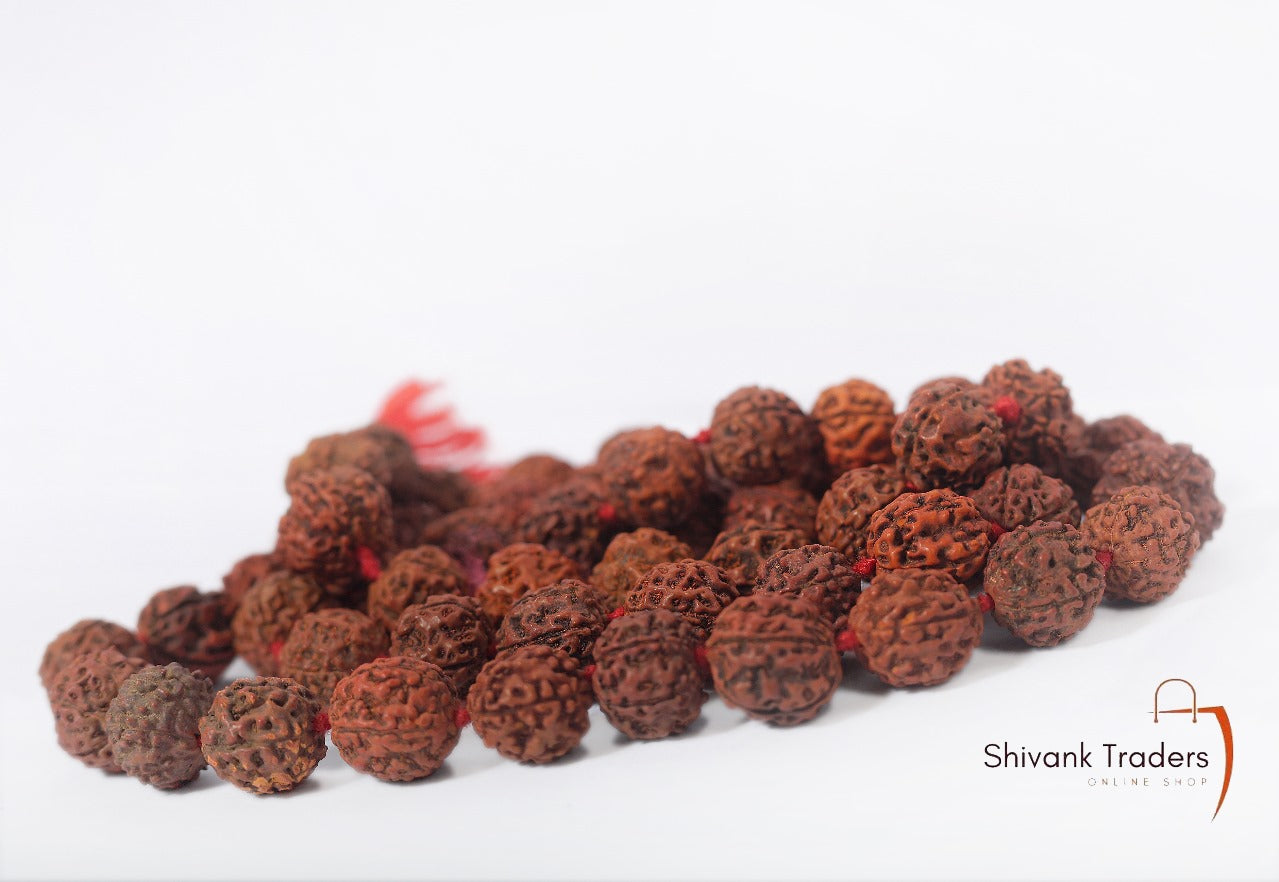 5 Mukhi Original Nepali Rudraksha Mala with Certification