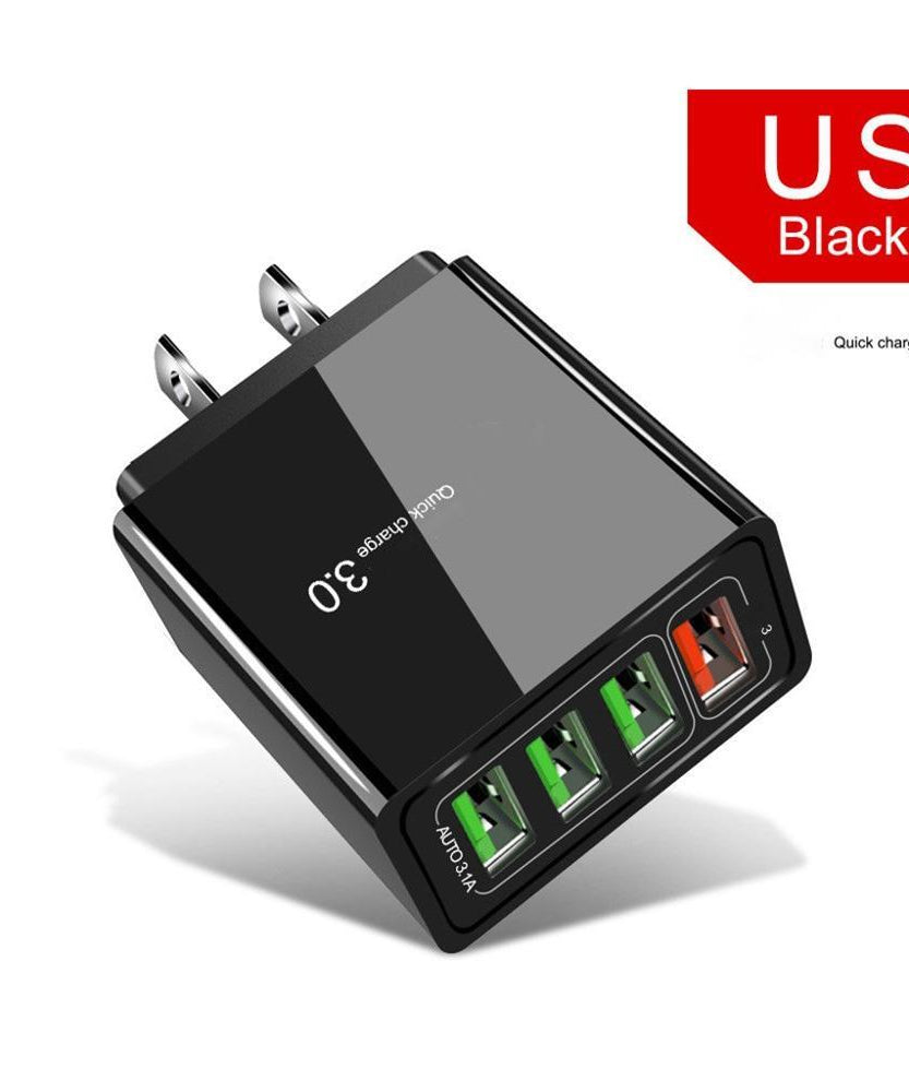 Illuminated 4USB Mobile Phone Charger 3A Charging Head