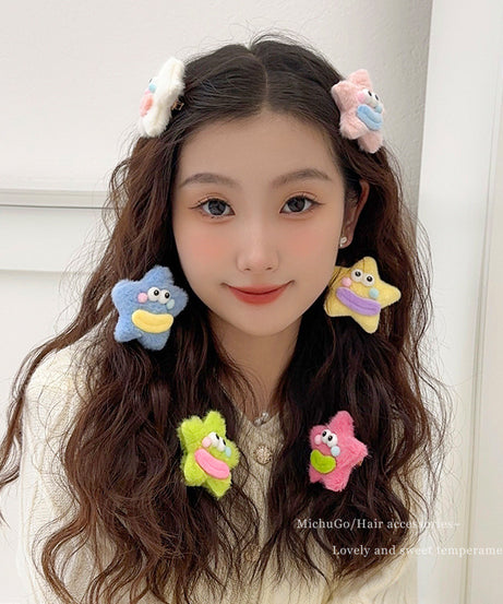 Girly Heart Plush Duckbill Clip