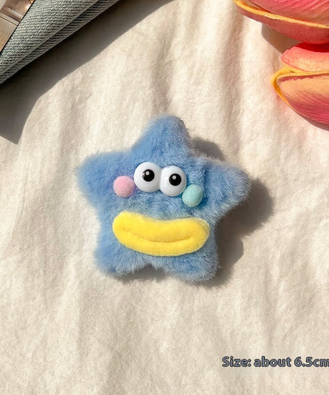 Girly Heart Plush Duckbill Clip