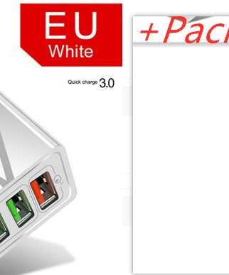 Illuminated 4USB Mobile Phone Charger 3A Charging Head