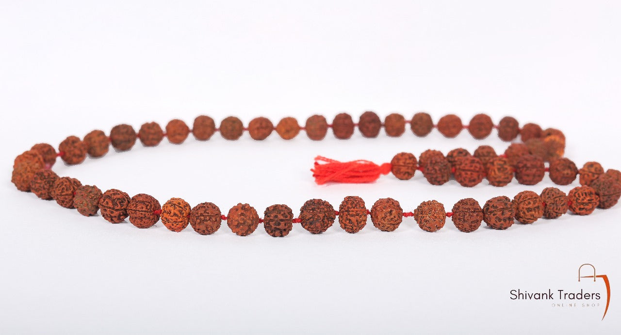 5 Mukhi Original Nepali Rudraksha Mala with Certification