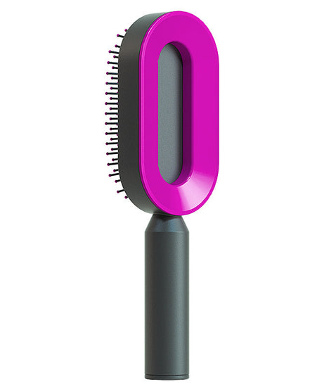 Self Cleaning Hair Brush For Women One-key Cleaning Hair Loss Airbag Massage Scalp Comb Anti-Static Hairbrush