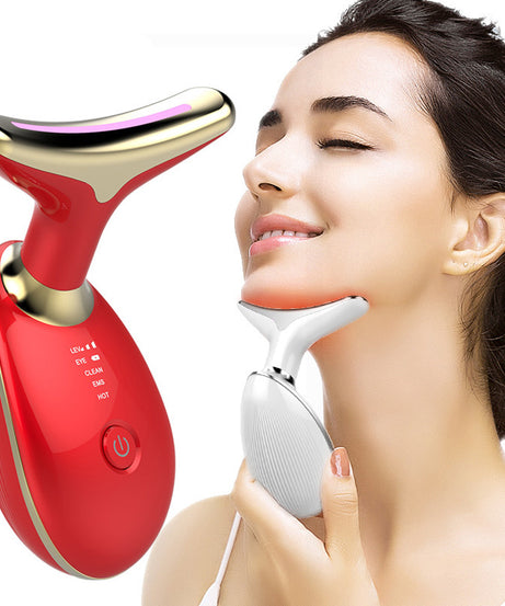 EMS Thermal Neck Lifting And Tighten Massager Electric Microcurrent Wrinkle Remover
